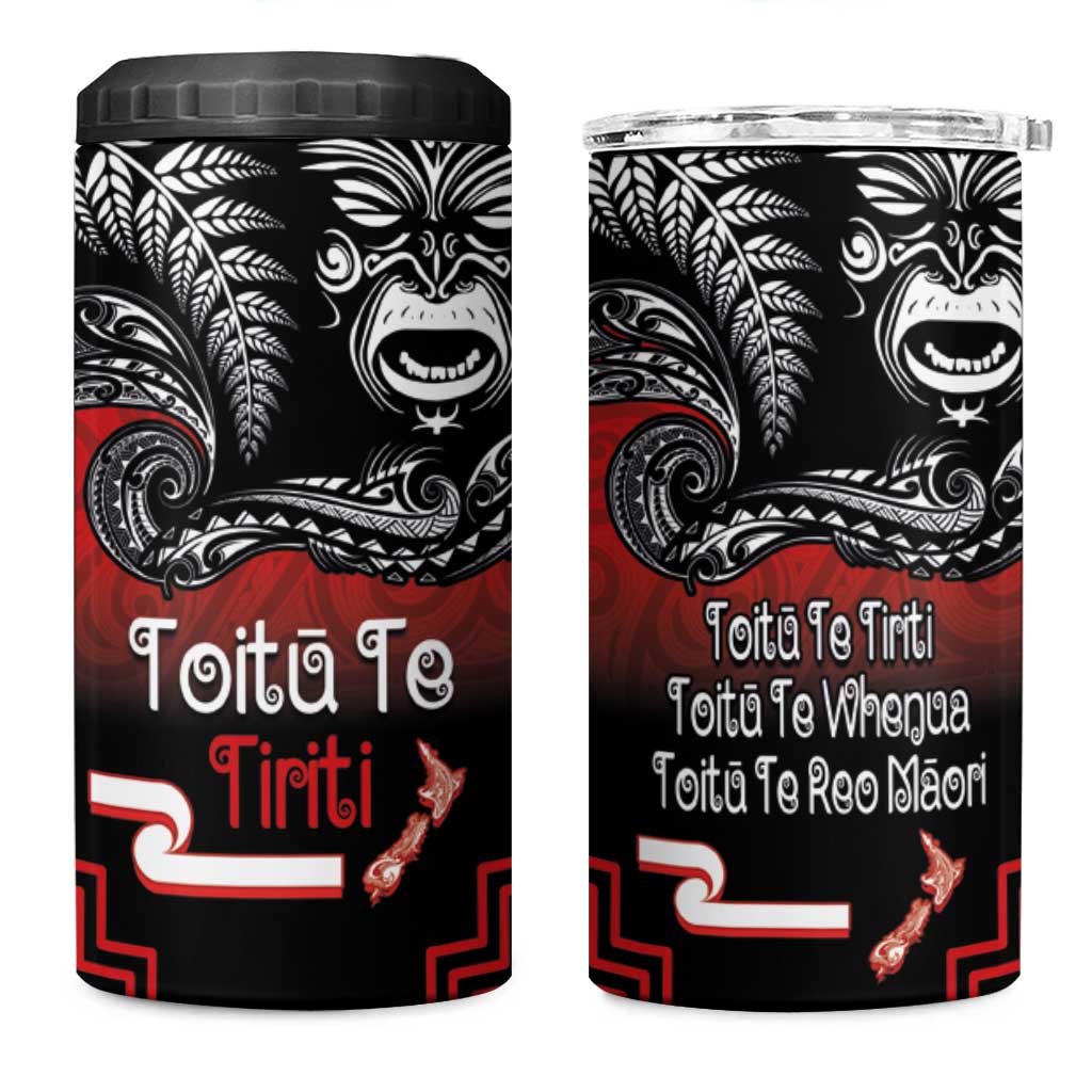 Aotearoa Toitu Te Tiriti 4 in 1 Can Cooler Tumbler New Zealand Honour the Treaty - Fight Together