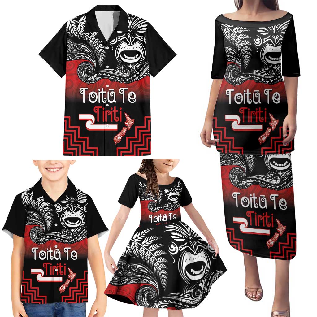 Aotearoa Toitu Te Tiriti Family Matching Puletasi and Hawaiian Shirt New Zealand Honour the Treaty - Fight Together LT03 - Polynesian Pride