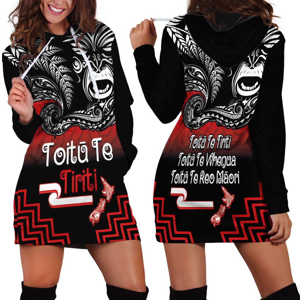 Aotearoa Toitu Te Tiriti Hoodie Dress New Zealand Honour the Treaty - Fight Together LT03 - Polynesian Pride