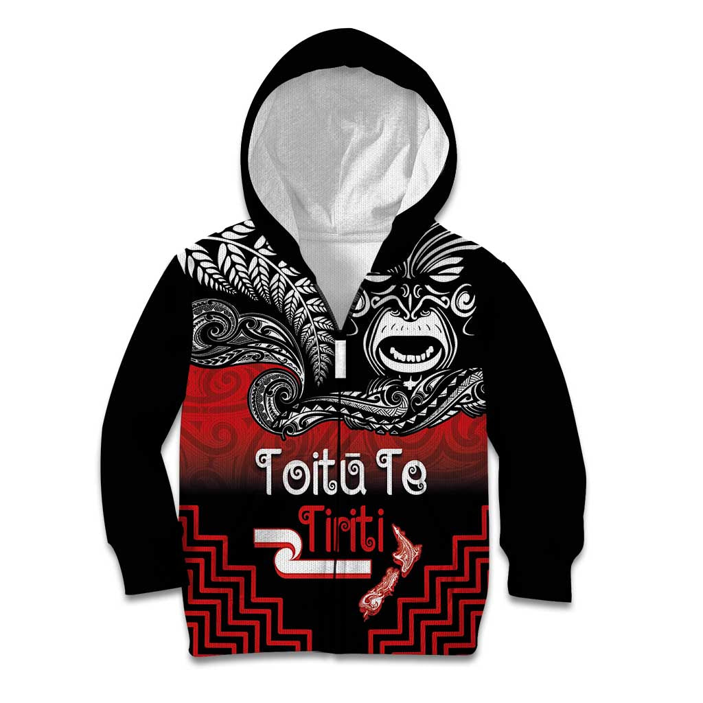 Aotearoa Toitu Te Tiriti Kid Hoodie New Zealand Honour the Treaty - Fight Together