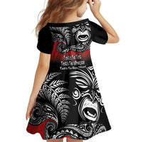 Aotearoa Toitu Te Tiriti Kid Short Sleeve Dress New Zealand Honour the Treaty - Fight Together