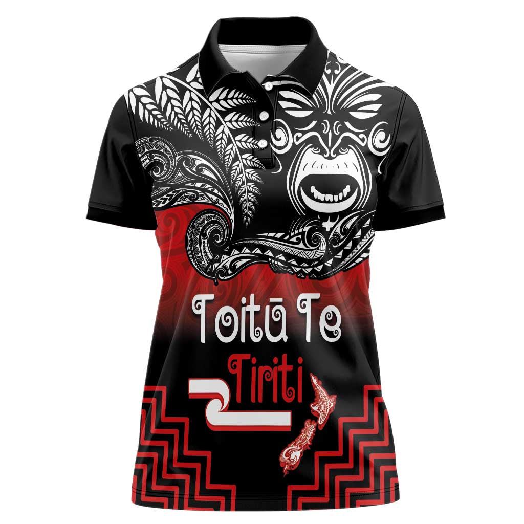 Aotearoa Toitu Te Tiriti Women Polo Shirt New Zealand Honour the Treaty - Fight Together