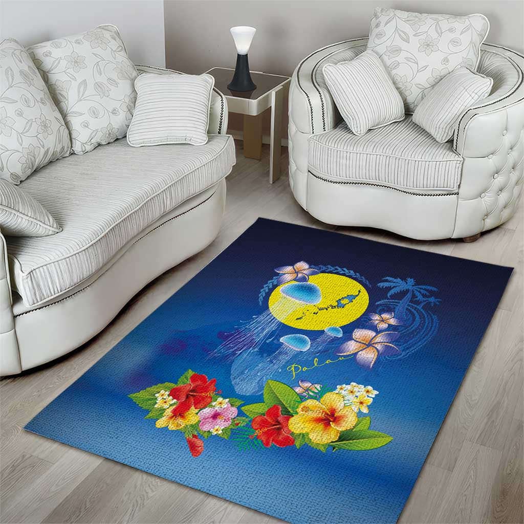 Palau Jellyfish Area Rug Ocean Heritage Tropical Plants - Polynesian Pride