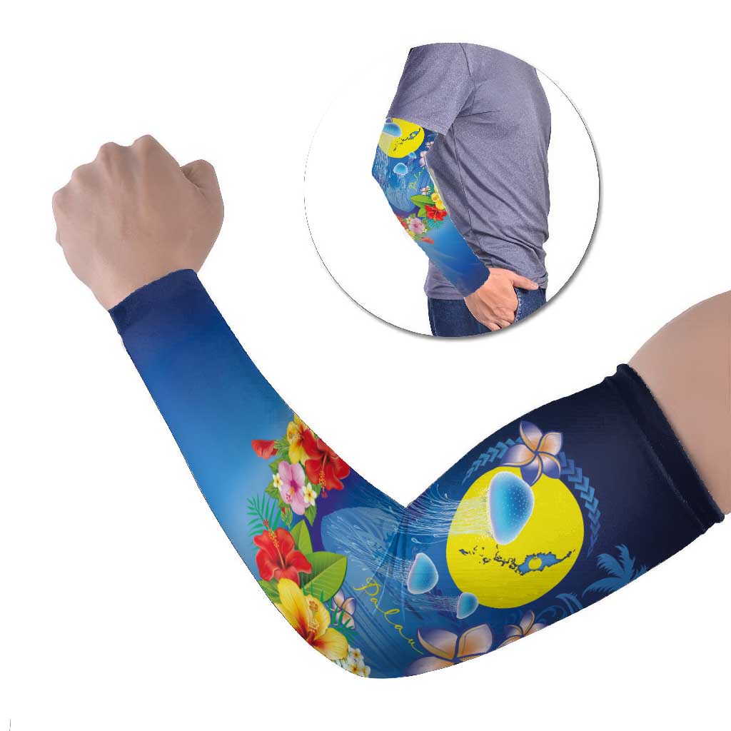 Palau Jellyfish Arm Sleeves Ocean Heritage Tropical Plants - Polynesian Pride