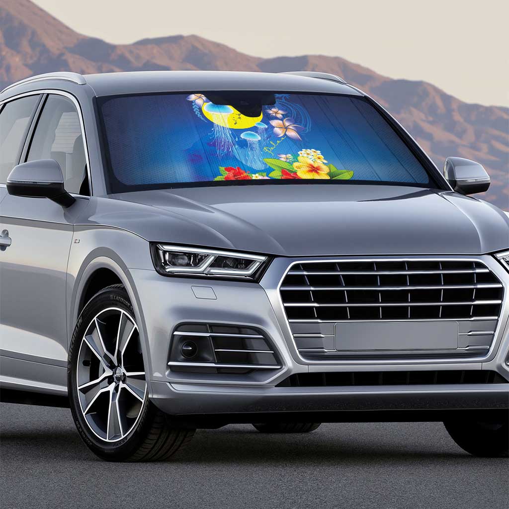 Palau Jellyfish Auto Sun Shade Ocean Heritage Tropical Plants - Polynesian Pride