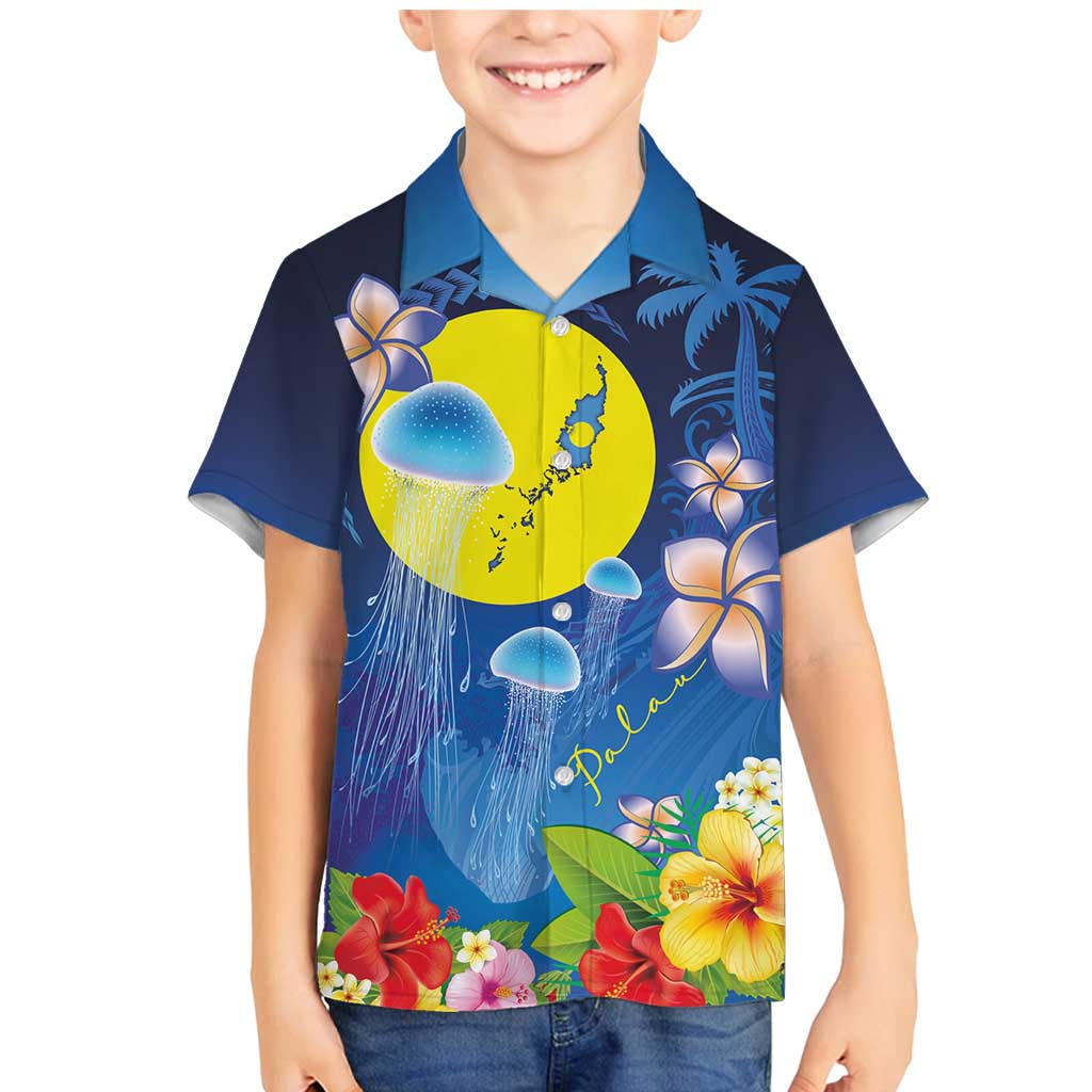 Palau Jellyfish Family Matching Mermaid Dress and Hawaiian Shirt Ocean Heritage Tropical Plants - Polynesian Pride
