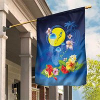 Palau Jellyfish Garden Flag Ocean Heritage Tropical Plants - Polynesian Pride