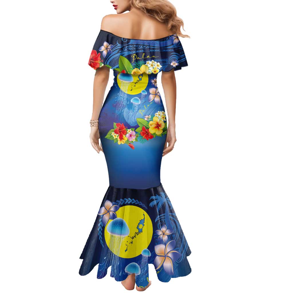 Palau Jellyfish Mermaid Dress Ocean Heritage Tropical Plants - Polynesian Pride