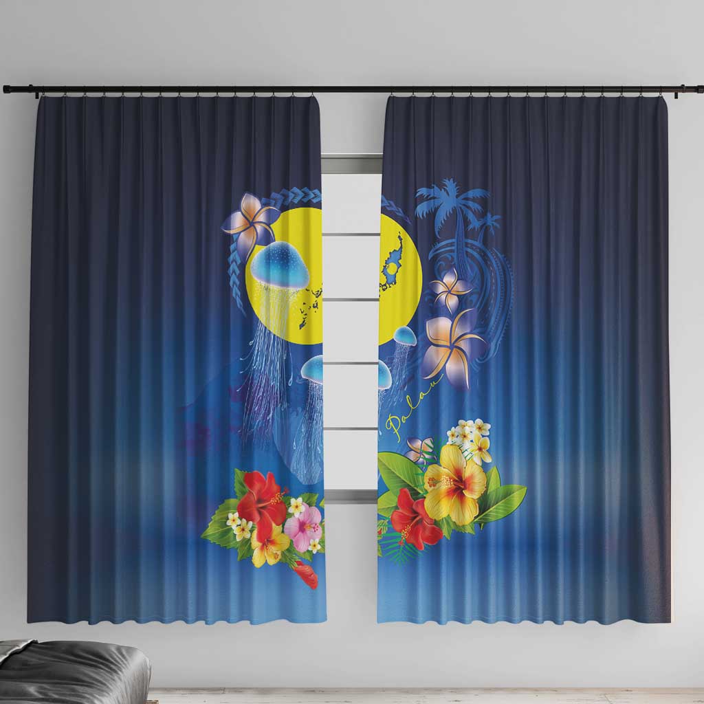 Palau Jellyfish Window Curtain Ocean Heritage Tropical Plants - Polynesian Pride