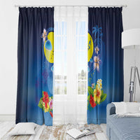 Palau Jellyfish Window Curtain Ocean Heritage Tropical Plants - Polynesian Pride