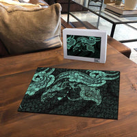 Hawaiian Manta Rays Puzzle Tribal Hibiscus Polynesian Tattoos Turquoise Color LT03 - Polynesian Pride