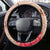 Guam Seal and Latte Stone With Ethnic Tapa Pattern Steering Wheel Cover Peach Fuzz Color LT03 - Polynesian Pride