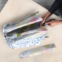 Hawaiian and Japanese Culture Together Umbrella Tribal Motifs with Lei and Japanese Sakura Pattern LT03 - Polynesian Pride