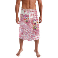 Hawaiian and Japanese Culture Together Lavalava Tropical Honu with Japanese Elements Pink Color
