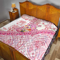Hawaiian and Japanese Culture Together Quilt Tropical Honu with Japanese Elements Pink Color LT03 - Polynesian Pride