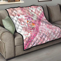 Hawaiian and Japanese Culture Together Quilt Tropical Honu with Japanese Elements Pink Color LT03 - Polynesian Pride