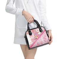 Hawaiian and Japanese Culture Together Shoulder Handbag Tropical Honu with Japanese Elements Pink Color LT03 - Polynesian Pride