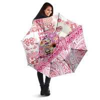 Hawaiian and Japanese Culture Together Umbrella Tropical Honu with Japanese Elements Pink Color LT03 - Polynesian Pride