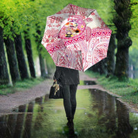 Hawaiian and Japanese Culture Together Umbrella Tropical Honu with Japanese Elements Pink Color LT03 - Polynesian Pride