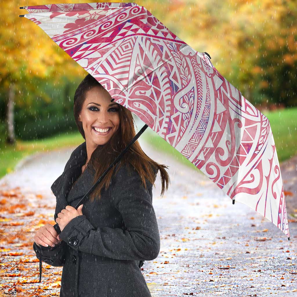 Hawaiian and Japanese Culture Together Umbrella Tropical Honu with Japanese Elements Pink Color LT03 - Polynesian Pride