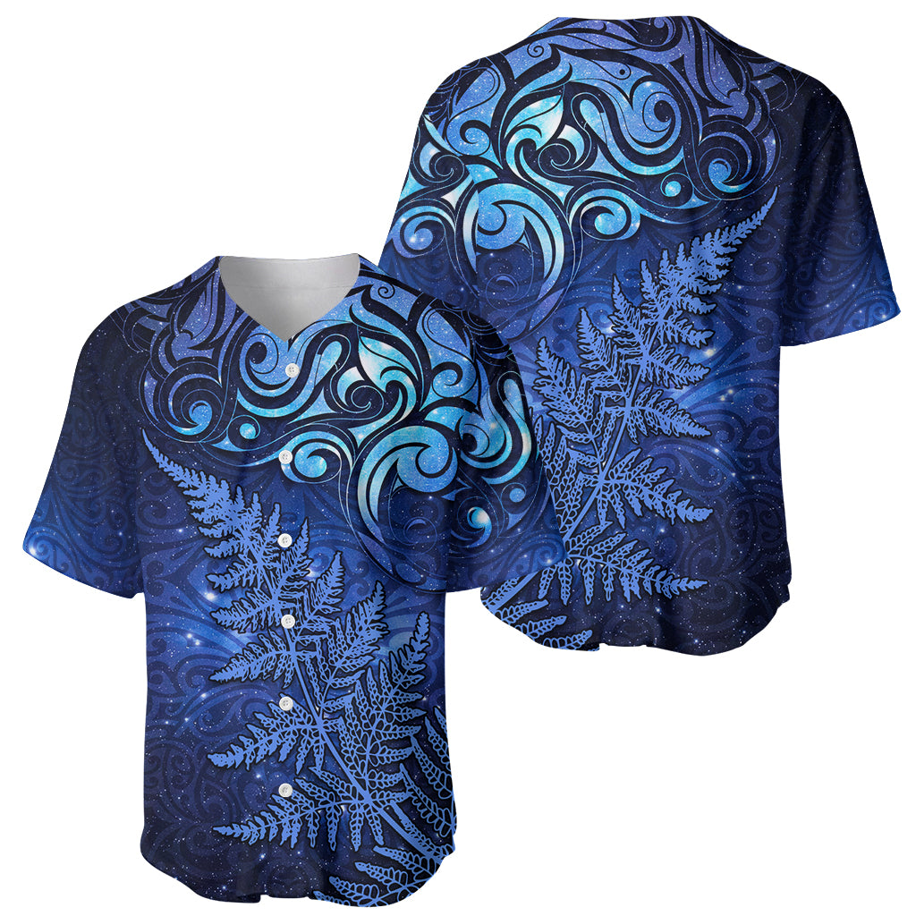 New Zealand Matariki Baseball Jersey Maori Pattern and Silver Fern LT03 - Polynesian Pride