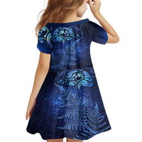 New Zealand Matariki Family Matching Long Sleeve Bodycon Dress and Hawaiian Shirt Maori Pattern and Silver Fern LT03 - Polynesian Pride