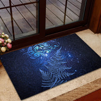 New Zealand Matariki Rubber Doormat Maori Pattern and Silver Fern LT03 - Polynesian Pride