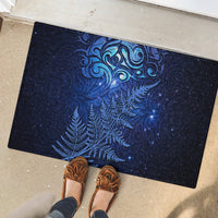 New Zealand Matariki Rubber Doormat Maori Pattern and Silver Fern LT03 - Polynesian Pride