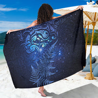 New Zealand Matariki Sarong Maori Pattern and Silver Fern LT03 One Size 44 x 66 inches Blue - Polynesian Pride