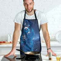 Aotearoa New Zealand New Year Apron Tribal Koru Tattoo Blue Galaxy Maori Silver Fern LT03 - Polynesian Pride