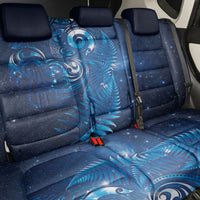 Aotearoa New Zealand New Year Back Car Seat Cover Tribal Koru Tattoo Blue Galaxy Maori Silver Fern