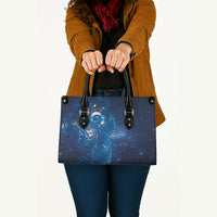 Aotearoa New Zealand New Year Leather Bag Tribal Koru Tattoo Blue Galaxy Maori Silver Fern LT03 - Polynesian Pride