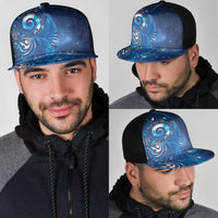 Aotearoa New Zealand New Year Mesh Trucker Cap Tribal Koru Tattoo Blue Galaxy Maori Silver Fern LT03 - Polynesian Pride