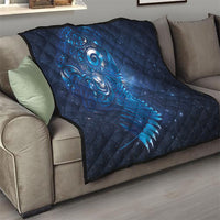 Aotearoa New Zealand New Year Quilt Tribal Koru Tattoo Blue Galaxy Maori Silver Fern LT03 - Polynesian Pride
