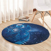 Aotearoa New Zealand New Year Round Carpet Tribal Koru Tattoo Blue Galaxy Maori Silver Fern LT03 - Polynesian Pride