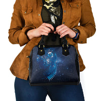 Aotearoa New Zealand New Year Shoulder Handbag Tribal Koru Tattoo Blue Galaxy Maori Silver Fern LT03 - Polynesian Pride
