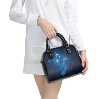 Aotearoa New Zealand New Year Shoulder Handbag Tribal Koru Tattoo Blue Galaxy Maori Silver Fern LT03 - Polynesian Pride