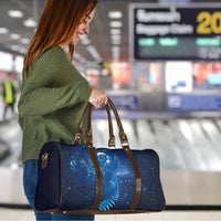 Aotearoa New Zealand New Year Travel Bag Tribal Koru Tattoo Blue Galaxy Maori Silver Fern
