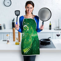Aotearoa New Zealand New Year Apron Tribal Koru Tattoo Green Galaxy Maori Silver Fern LT03 - Polynesian Pride