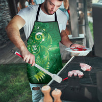 Aotearoa New Zealand New Year Apron Tribal Koru Tattoo Green Galaxy Maori Silver Fern LT03 - Polynesian Pride