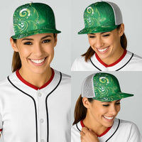 Aotearoa New Zealand New Year Baseball Net Cap Tribal Koru Tattoo Green Galaxy Maori Silver Fern LT03 - Polynesian Pride