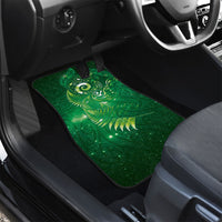 Aotearoa New Zealand New Year Car Mats Tribal Koru Tattoo Green Galaxy Maori Silver Fern