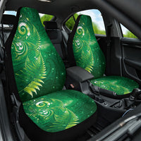 Aotearoa New Zealand New Year Car Seat Cover Tribal Koru Tattoo Green Galaxy Maori Silver Fern LT03 One Size Green - Polynesian Pride