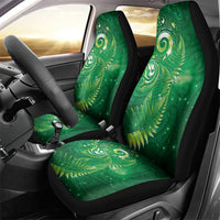 Aotearoa New Zealand New Year Car Seat Cover Tribal Koru Tattoo Green Galaxy Maori Silver Fern LT03 - Polynesian Pride