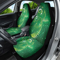 Aotearoa New Zealand New Year Car Seat Cover Tribal Koru Tattoo Green Galaxy Maori Silver Fern LT03 - Polynesian Pride