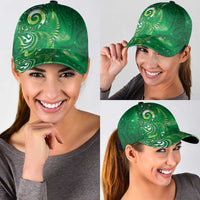 Aotearoa New Zealand New Year Classic Cap Tribal Koru Tattoo Green Galaxy Maori Silver Fern LT03 - Polynesian Pride
