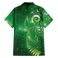 Aotearoa New Zealand New Year Hawaiian Shirt Tribal Koru Tattoo Green Galaxy Maori Silver Fern LT03 - Polynesian Pride