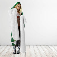 Aotearoa New Zealand New Year Hooded Blanket Tribal Koru Tattoo Green Galaxy Maori Silver Fern