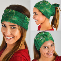 Aotearoa New Zealand New Year Neck Gaiter Tribal Koru Tattoo Green Galaxy Maori Silver Fern