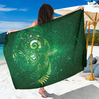 Aotearoa New Zealand New Year Sarong Tribal Koru Tattoo Green Galaxy Maori Silver Fern